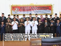 Bupati Novriwan Sampaikan Pidato Perdana pada Rapat Paripurna DPRD Tubaba