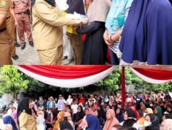Pemerintah kota Bandar Lampung Berikan Bantuan Beras Kepada Masyarakat.