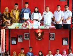 Wali Kota Bandar Lampung Hj. Eva Dwiana Hadiri Acara Penandatanganan MOU Serta Penyaluran Sembako