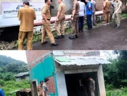 Pemerintah Kota Bandar Lampung bersama Satgas Penertiban Bangunan menemukan sejumlah rumah yang berdiri diatas saluran air