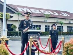 Polres Mesuji melaksanakan Upacara Peringatan Hari Lahir Pancasila dengan tema, Memperkokoh Ideologi Pancasila Menuju Indonesia Raya
