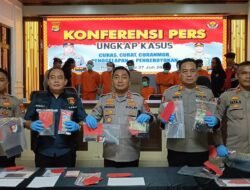 Polres Mesuji Melaksanakan konferensi pers atas keberhasilan nya mengungkap 7 laporan