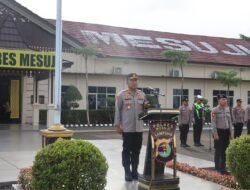 Kapolres Mesuji AKBP Dr. Muhammad Firdaus S.Ik, M.H Memimpin Apel Pagi Pertama di Awal Tahun 2026