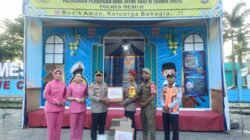 Kapolres Mesuji dan Ketua Bhayangkari Cabang Mesuji Tinjau Pos Yan & Pos PAM, Berikan Bingkisan kepada Petugas