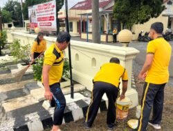 Semangat Bhinneka Tunggal Ika, Polsek Banjar Agung Gelar Kerja Bakti, Mako Transformasi Menjadi Lebih Asri Dan Reprentatif