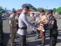 Polres Metro Polda Lampung Gelar Apel Sabuk Kamtibmas, Komitmen Bersama Masyarakat Jaga Kondusifitas Kota Metro