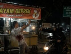 Dua Letusan Pecah di Jembatan Hitam Metro, Pedagang Ayam Geprek Tersungkur Bersimbah Darah