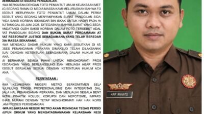 Kejari Metro Bantah Isu Intervensi, Sebut Dokumen yang Ditandatangani Korban Hanya Surat Sidang