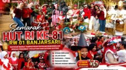Ratusan Warga Tumpah Ruah, Semarak HUT RI ke-81 RW 01 Banjarsari Penuh Kebersamaan