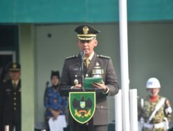 Korem 043/Gatam Khidmat Upacara HUT Ke-81 RI, Teguhkan Semangat “Indonesia Berdaulat, Adil, dan Makmur”