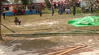 Peringati HUT ke-81 Kemerdekaan RI, SMP Negeri 06 Satap Kendawangan Gelar Perkemahan dan Berbagai Lomba