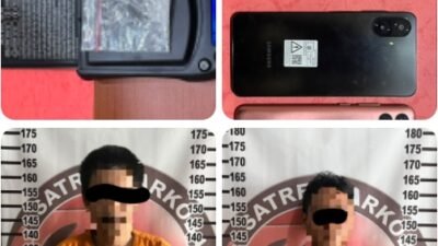 Satresnarkoba Polres Tulang Bawang Bekuk Dua Pria, Sabu Dan Alat Hisap Di Amankan
