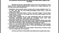 Gubernur Lampung Keluarkan Surat Edaran Nomor 150 Tahun 2026, KBM Dialihkan ke Daring Imbas Abu Vulkanik