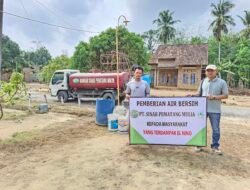 PT.SPM 1 mesuji Salurkan Bantuan Air Bersih untuk Warga Di dua desa