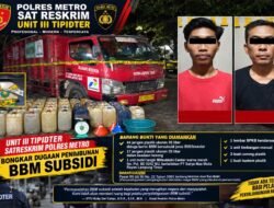 Tipidter Polres Metro Bongkar Penimbunan BBM Subsidi, 61 Jerigen Diamankan