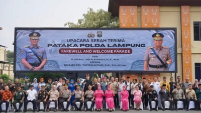 Sertijab Kapolda Lampung, Danrem 043/Gatam Tegaskan Sinergi TNI-Polri Kunci Jaga Keamanan